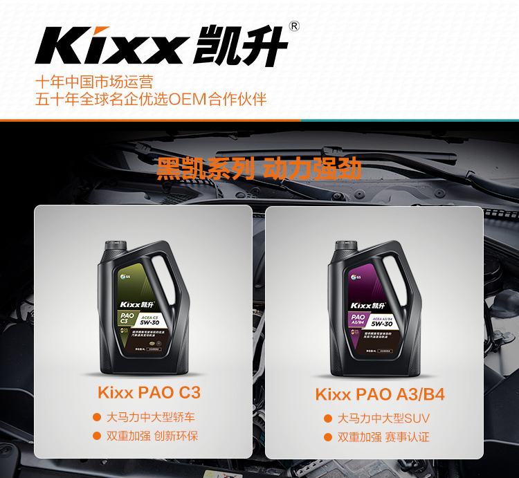 GS (Kixx) 凱升100% PAO全合成機(jī)油 0W-40 SN級 黑凱系列 4L-第9張圖片-鄭州市冠恒貿(mào)易有限公司【官方網(wǎng)站】-車用潤滑油服務(wù)專家